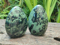 Polished Stromatolite Standing Free Forms x 2 From Katsepy, Madagascar