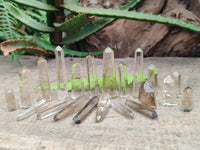 Polished Optic Smokey Citrine Window Quartz Crystals x 37 From Madagascar