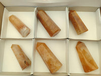 Polished Golden Healer Quartz Crystals x 6 From Ambatofinandrahana, Madagascar