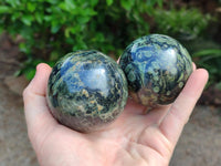 Polished Stromatolite Spheres x 6 From Katsepy, Madagascar