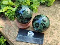 Polished Stromatolite Spheres x 6 From Katsepy, Madagascar
