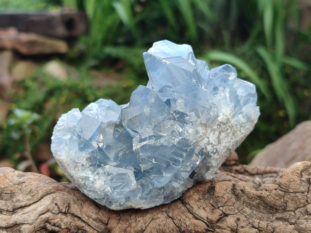 Polished Blue Celestite Cobbed Specimens x 19 From Sakoany, Madagascar