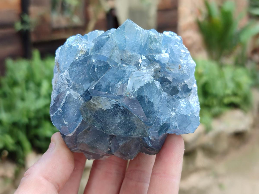 Polished Blue Celestite Cobbed Specimens x 19 From Sakoany, Madagascar