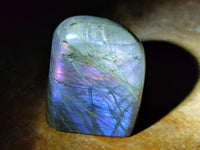 Polished Rare Purple Sunset Flash Labradorite Standing Free Forms x 12 From Tulear, Madagascar