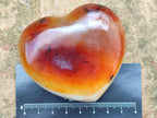 Polished Carnelian Agate Gemstone Hearts x 6 From Madagascar