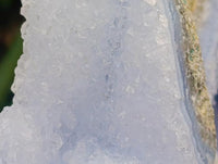 Natural Blue Lace Agate Geode Specimens x 3 From Nsanje, Malawi