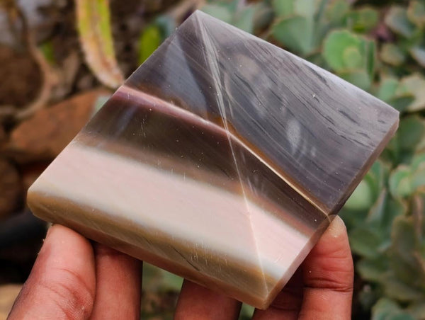 Polished Ocean Jasper Pyramids x 3 From Northwest Coast, Madagascar