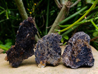 Polished Black Schorl Tourmaline Slices x 24 From Ambatondrazaka, Madagascar