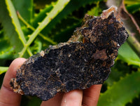 Polished Black Schorl Tourmaline Slices x 24 From Ambatondrazaka, Madagascar