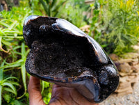 Polished Septerye Sauvage "Dragons Egg" Geode Standing Free Form x 1 From Mahajanga, Madagascar