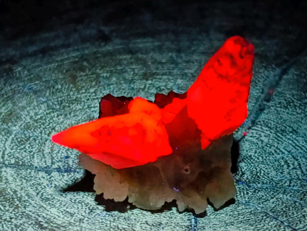 Natural Drusy Quartz Coated Spearhead Calcite Specimens x 20 From Albert's Mountain, Lesotho
