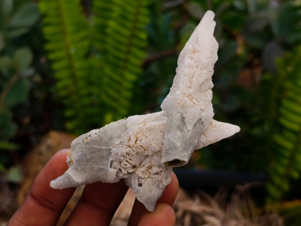 Natural Drusy Quartz Coated Spearhead Calcite Specimens x 20 From Albert's Mountain, Lesotho