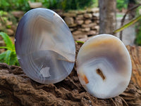 Polished Banded Agate Bowls x 3 From Madagascar