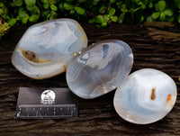Polished Banded Agate Bowls x 3 From Madagascar