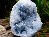 Natural Blue Celestite Geode Specimens x 2 From Sakoany, Madagascar