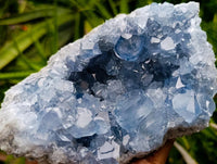 Natural Blue Celestite Geode Specimens x 2 From Sakoany, Madagascar