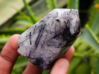 Polished Tourmalinated Inclusion Quartz Crystals x 6 From Madagascar