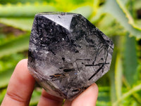 Polished Tourmalinated Inclusion Quartz Crystals x 6 From Madagascar