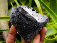 Polished Tourmalinated Inclusion Quartz Crystals x 6 From Madagascar