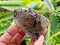 Polished Tourmalinated Inclusion Quartz Crystals x 6 From Madagascar