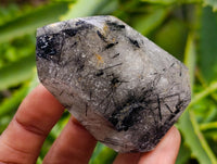 Polished Tourmalinated Inclusion Quartz Crystals x 6 From Madagascar