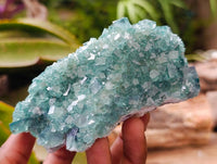 Natural Green Fluorite Cluster Specimens x 6 From Mandrosonoro, Madagascar