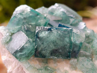 Natural Green Fluorite Cluster Specimens x 6 From Mandrosonoro, Madagascar