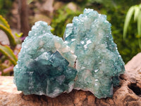 Natural Green Fluorite Cluster Specimens x 6 From Mandrosonoro, Madagascar