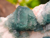 Natural Green Fluorite Cluster Specimens x 6 From Mandrosonoro, Madagascar
