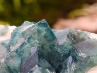 Natural Green Fluorite Cluster Specimens x 6 From Mandrosonoro, Madagascar