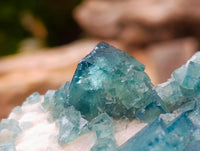 Natural Green Fluorite Cluster Specimens x 6 From Mandrosonoro, Madagascar