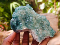 Natural Green Fluorite Cluster Specimens x 6 From Mandrosonoro, Madagascar