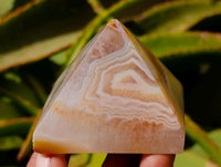 Polished Mixed Banded Agate and Ocean Jasper Pyramids x 4 From Madagascar