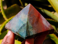 Polished Mixed Banded Agate and Ocean Jasper Pyramids x 4 From Madagascar