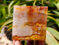 Polished Mixed Banded Agate and Ocean Jasper Pyramids x 4 From Madagascar