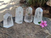 Polished Mixed Clear Quartz Crystals x 4 From Madagascar