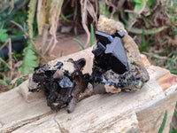 Natural Schorl Black Tourmaline Specimens with Associated Minerals x 12 From Erongo, Namibia
