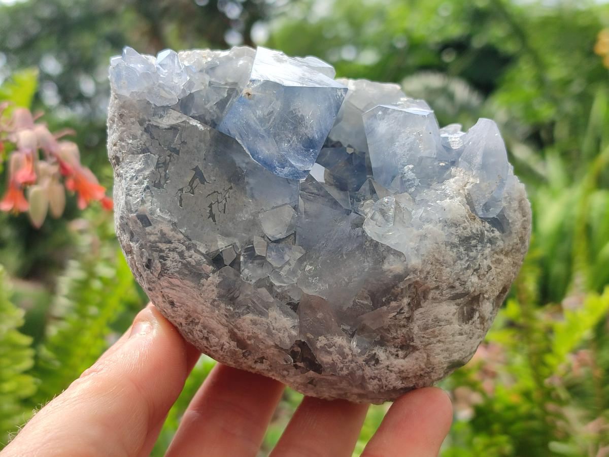Natural Blue Celestite Specimens x 3 From Sakoany, Madagascar
