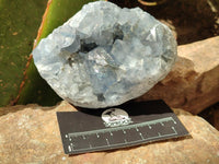 Natural Blue Celestite Specimens x 3 From Sakoany, Madagascar