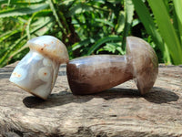 Polished Mixed Selected Multi Mineral Mushrooms x 6 From Madagascar