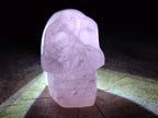 Hand Made Small Gemmy Rose Quartz Skulls x 4 From Madagascar