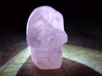 Hand Made Small Gemmy Rose Quartz Skulls x 4 From Madagascar