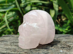 Hand Made Small Gemmy Rose Quartz Skulls x 4 From Madagascar