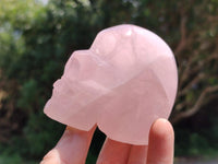 Hand Made Small Gemmy Rose Quartz Skulls x 4 From Madagascar
