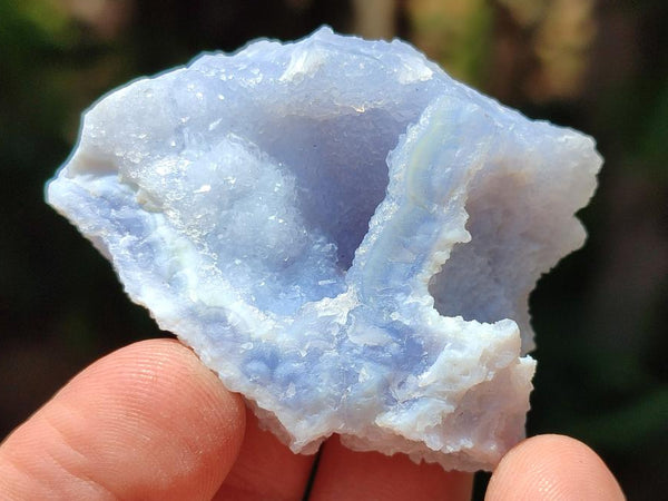 Natural Etched Blue Chalcedony x 35 From Nsanje, Malawi