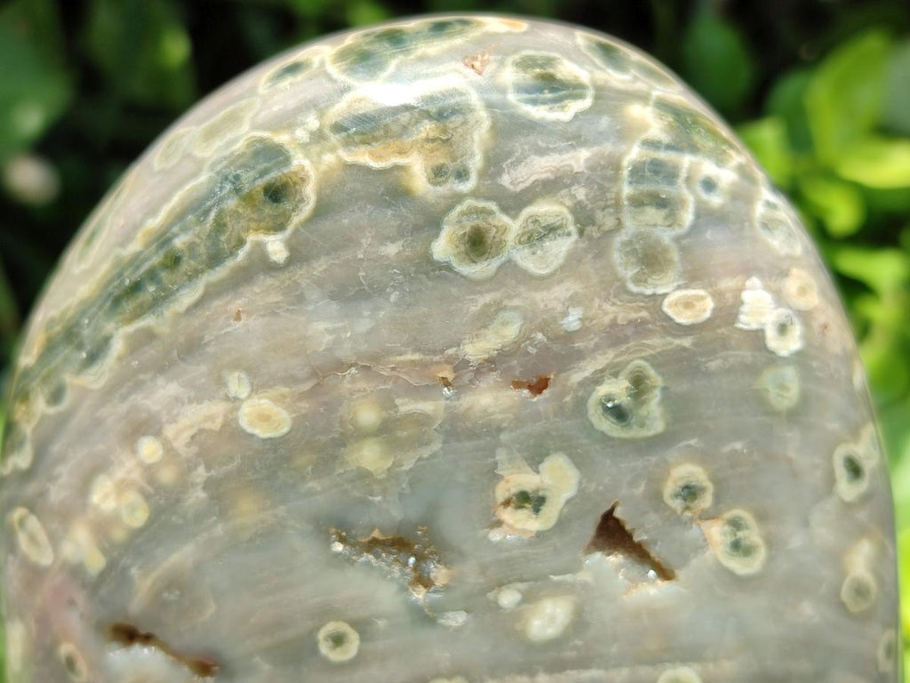 Polished Ocean Jasper Standing Free Form x 1 From Northwest Coast, Madagascar