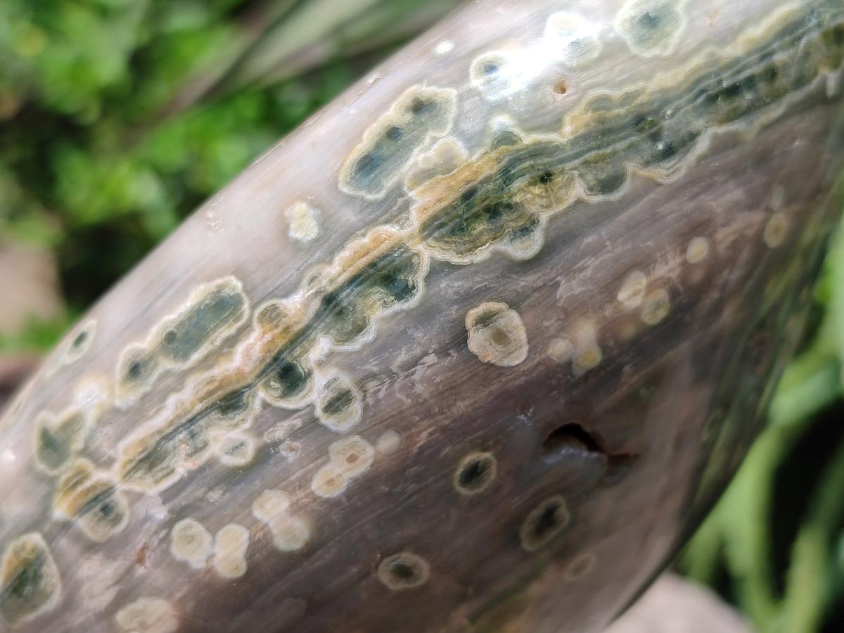 Polished Ocean Jasper Standing Free Form x 1 From Northwest Coast, Madagascar