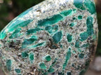 Polished Emerald Mica 'Mutokolite' Standing Free Forms x 2 From Mutoko, Zimbabwe