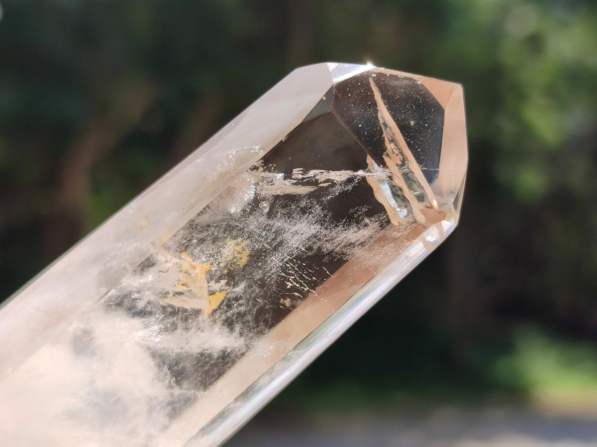 Polished Smokey Window Quartz Crystals x 6 From Madagascar