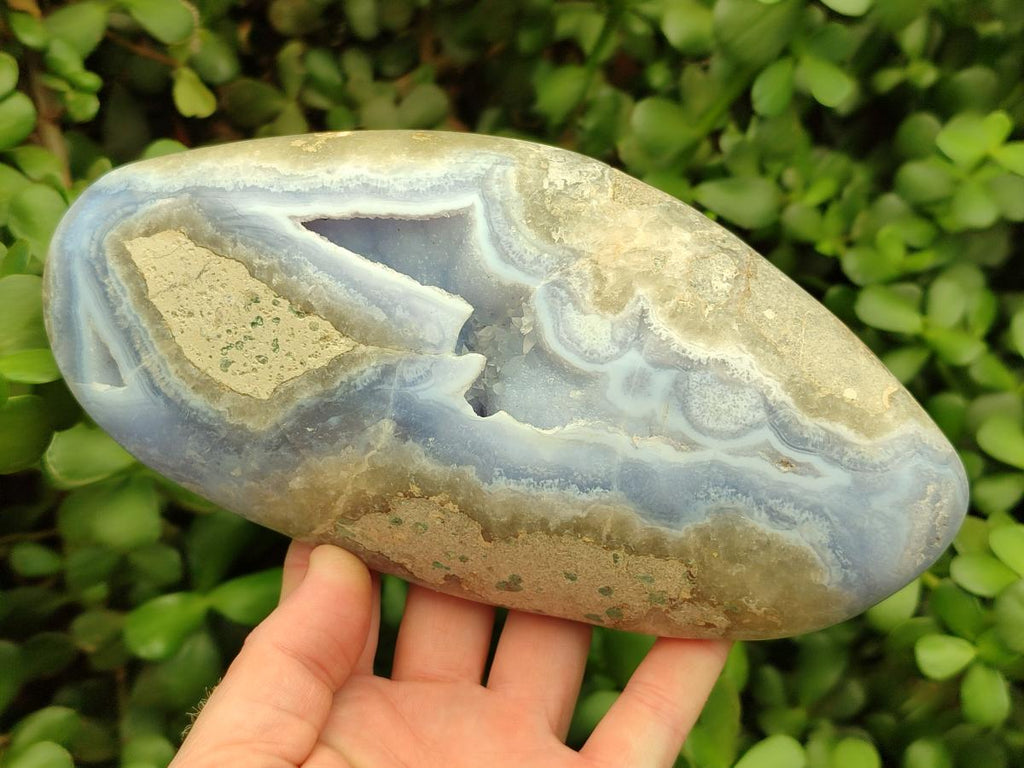 Polished Large Blue Lace Agate Free Form x 1 From Nsanje, Malawi